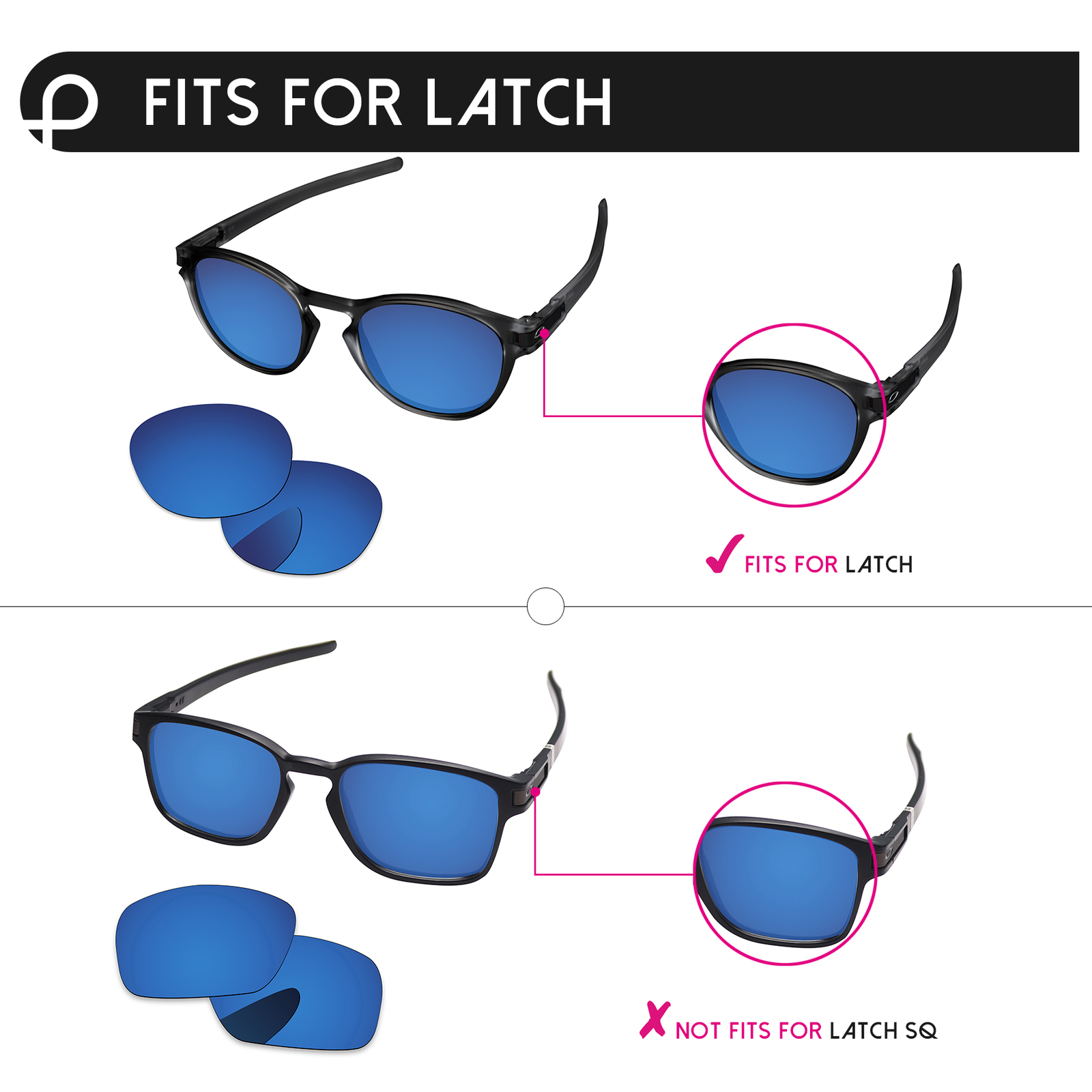 PapaViva Polarized Replacement Lenses For-Oakley Latch OO9265 Multi-Options
