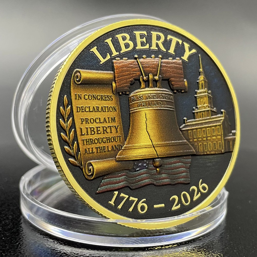 American Revolution 250th Coin LIBERTY/bald Eagle Challenge Coin US Independence