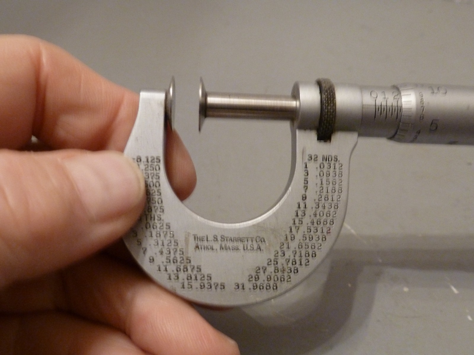 STARRETT 0-1 FLANGE MICROMETER #256 NO BOX