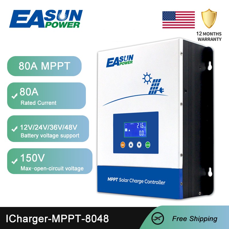 80Amp MPPT Solar Charge Controller Solar Panel regulator for 12V 24V 36V 48V