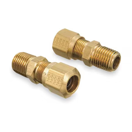 Weatherhead 1468X8x4 Strt, Brass, Comp. 1/2 In, Mnptf 1/2 In