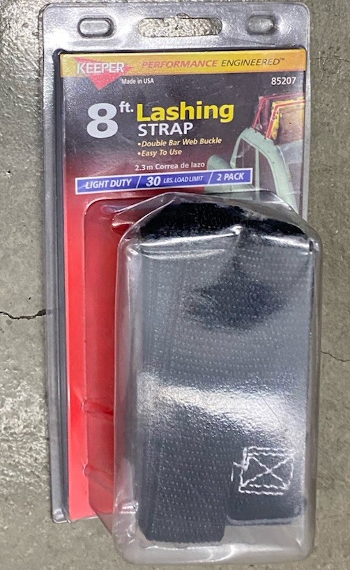 KEEPER 85207 8-ft x 1-in 30-lb Lashing Strap 2-Pack NEW In Package NIP