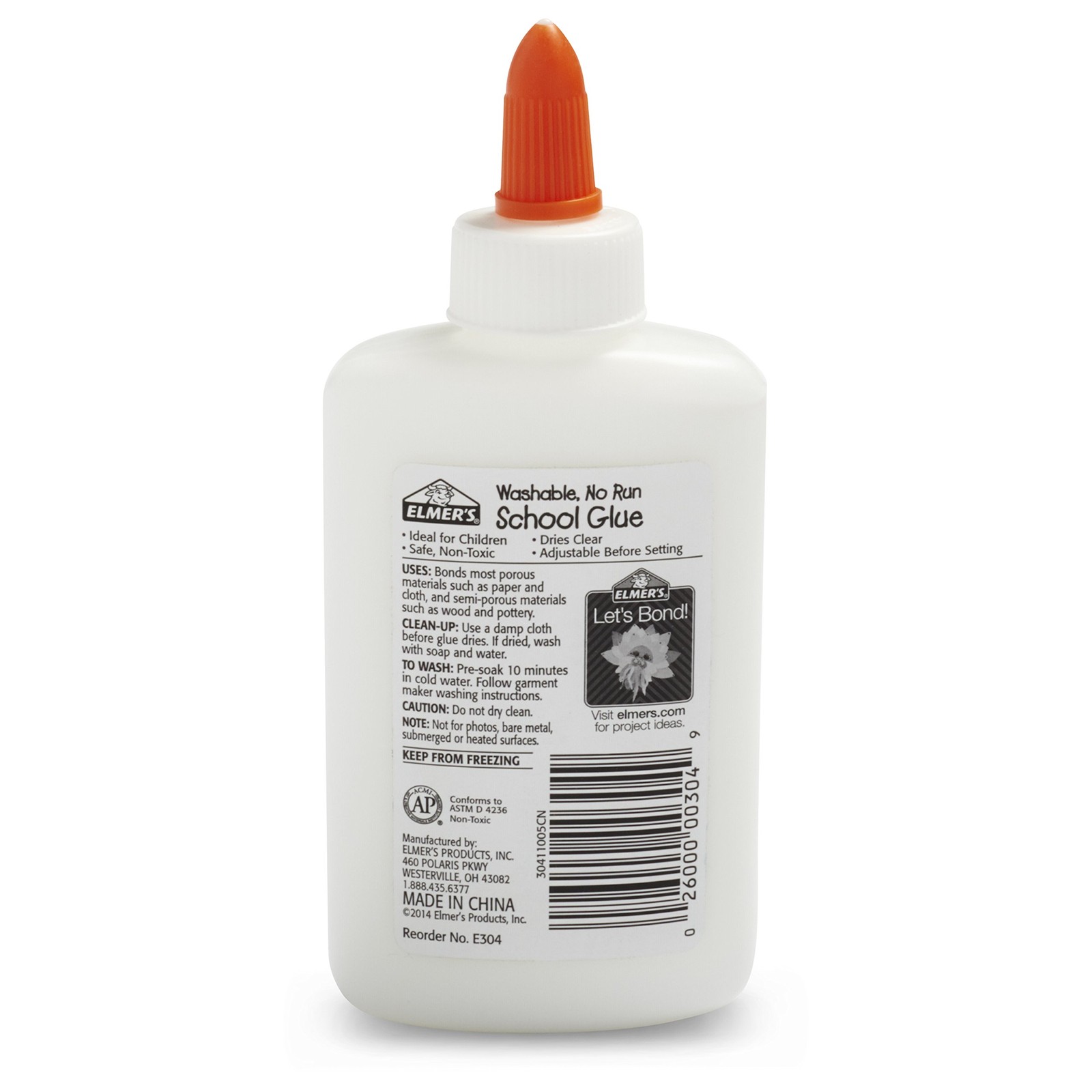 Elmer's bundle Washable Liquid School Glue, White, Dries Clear, Small, White