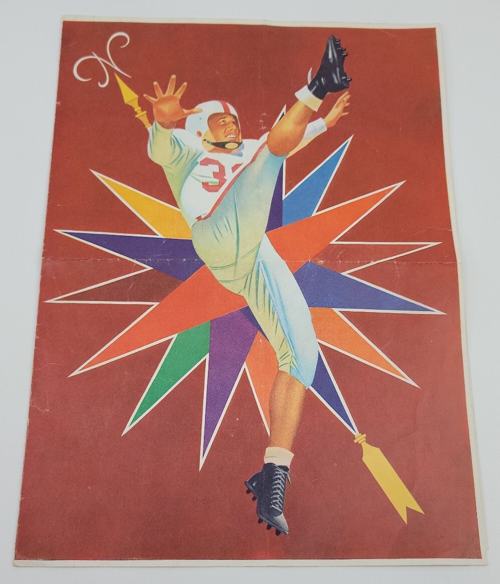 VINTAGE 1952 HAMPTON VS MARS HIGH SCHOOL FOOTBALL PROGRAM PENNSYLVANIA COKE AD