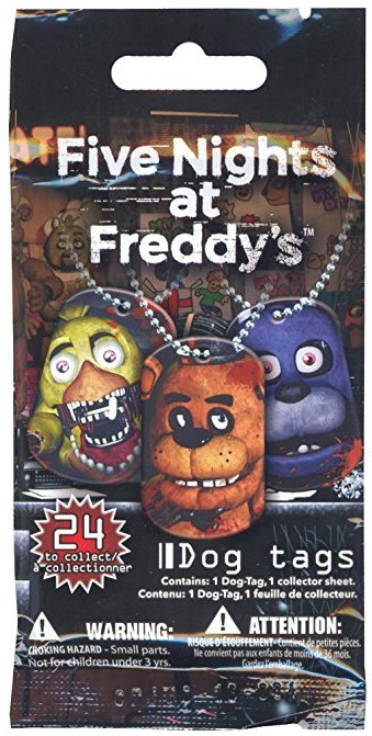 Five Nights At Freddy's Dog Tags Necklace Mystery Pack 1 Random Dog Tag Necklace
