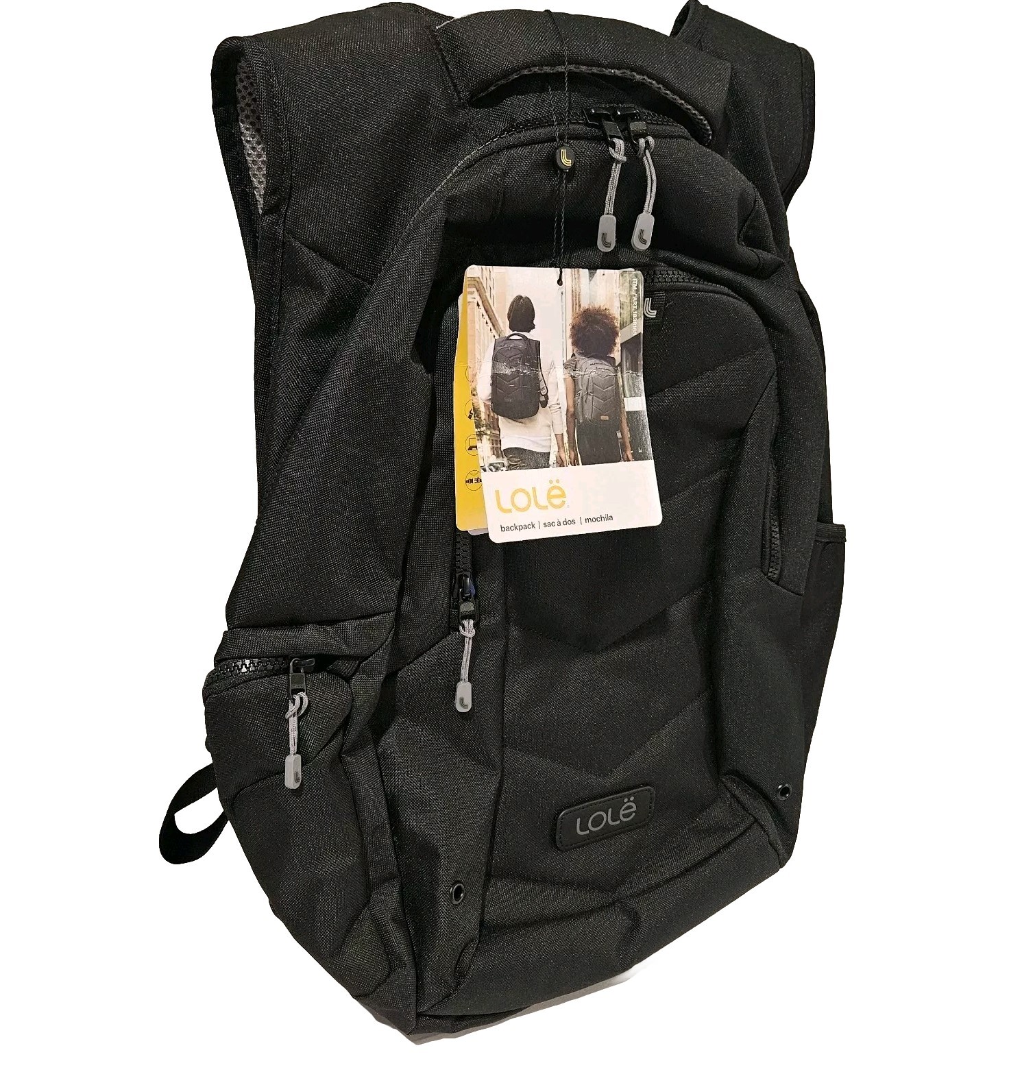 Lolë Quilted Nylon Backpack / Black/ New
