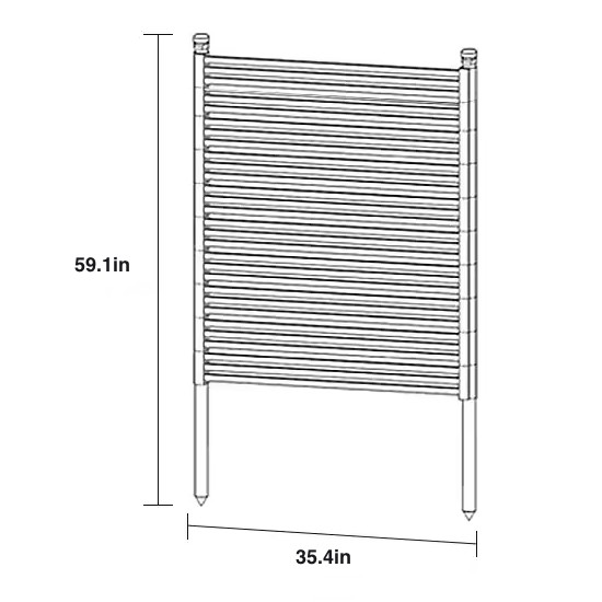 Drip Depot Metal Outdoor Garden Fence