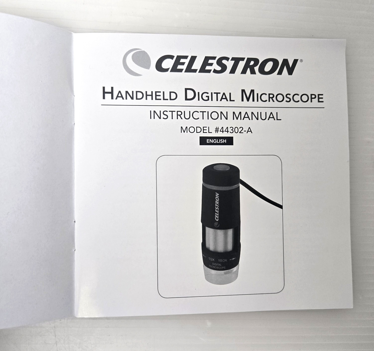 Instruction Manual for Celestron 44302-A Deluxe Handheld Digital Microscope