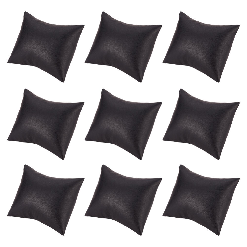 15pcs Imitation Leather Bracelet/Watch Pillow Jewelry Displays Black