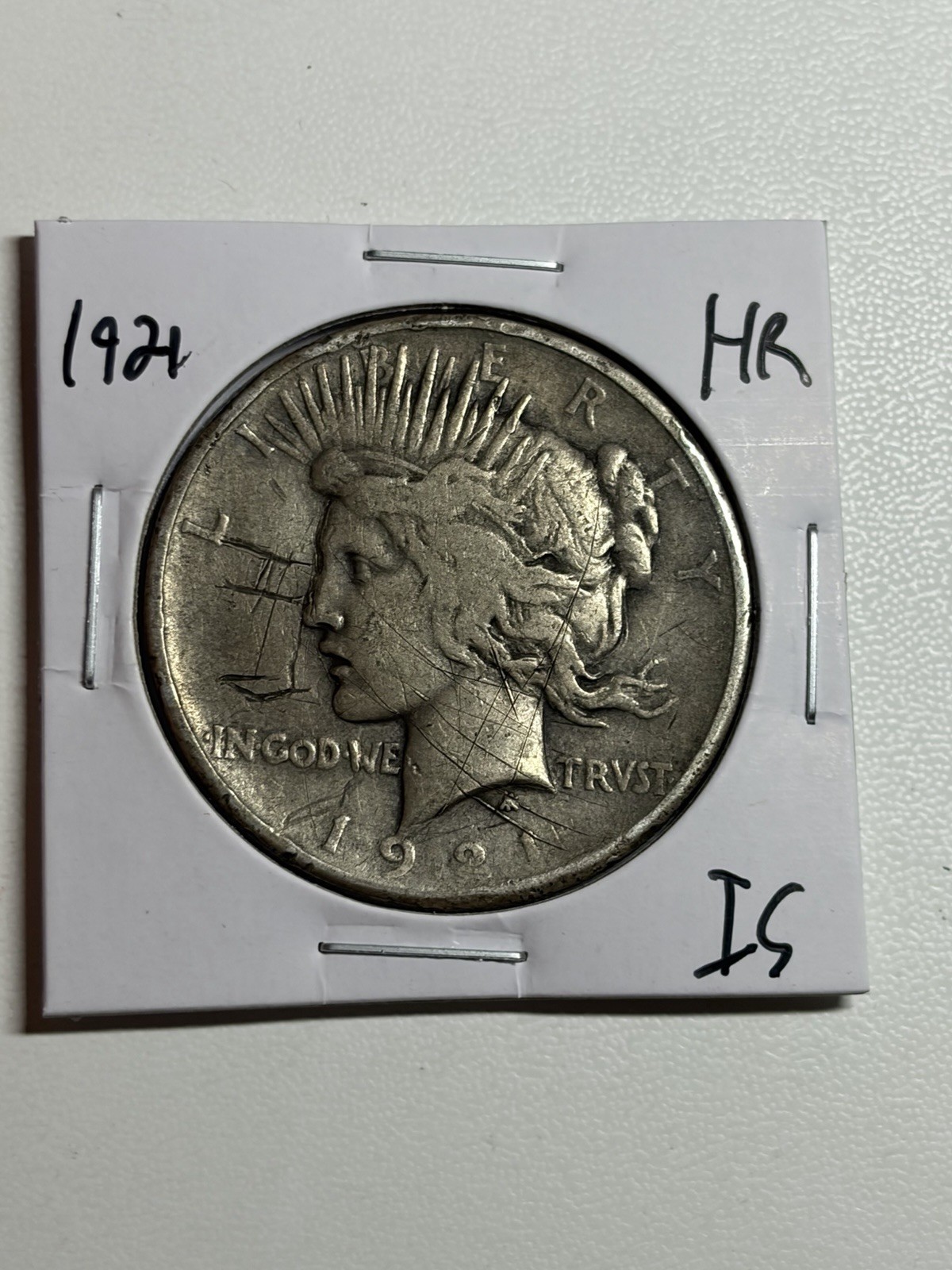 1921 Peace Silver Dollar $1 VF Very Fine Details Key Date