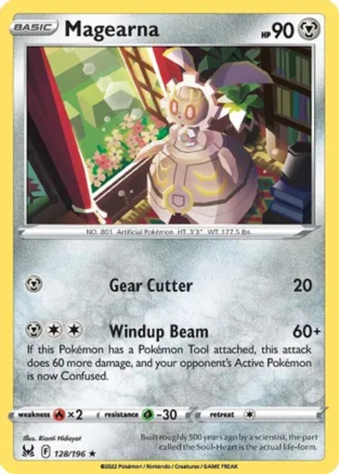 Magearna - 128/196 - Rare - Reverse Holo - Lightly Played