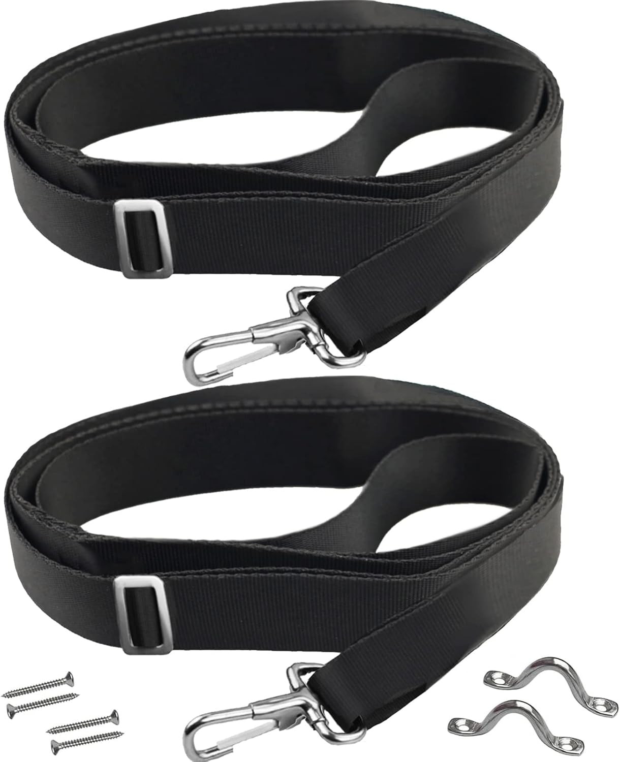 2 Pack Bimini Boat Top Straps with Single Snap Hook, Heavy Duty Adjustable Strap