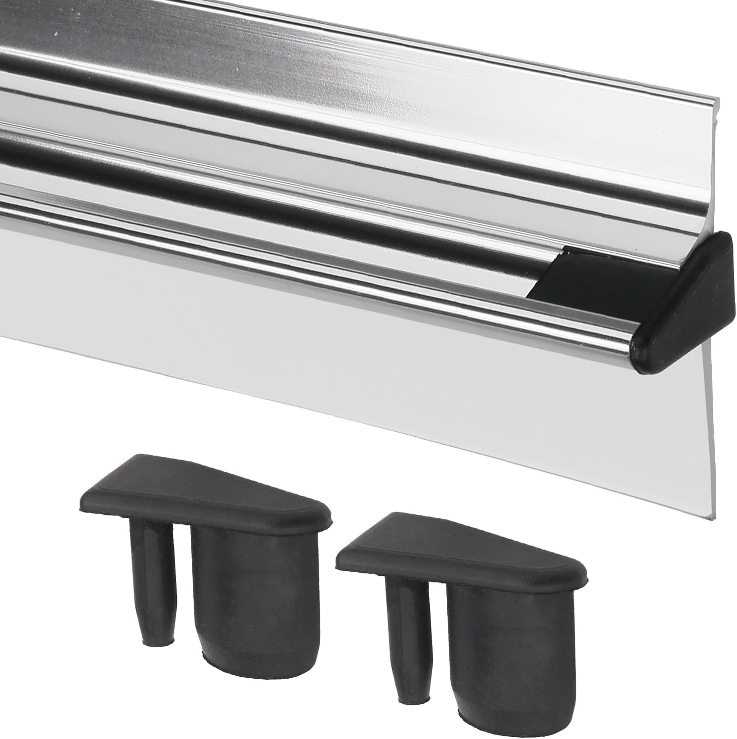 32” Shower Door Drip Rail With Sweep compatible with Chrome Framed Shower Door