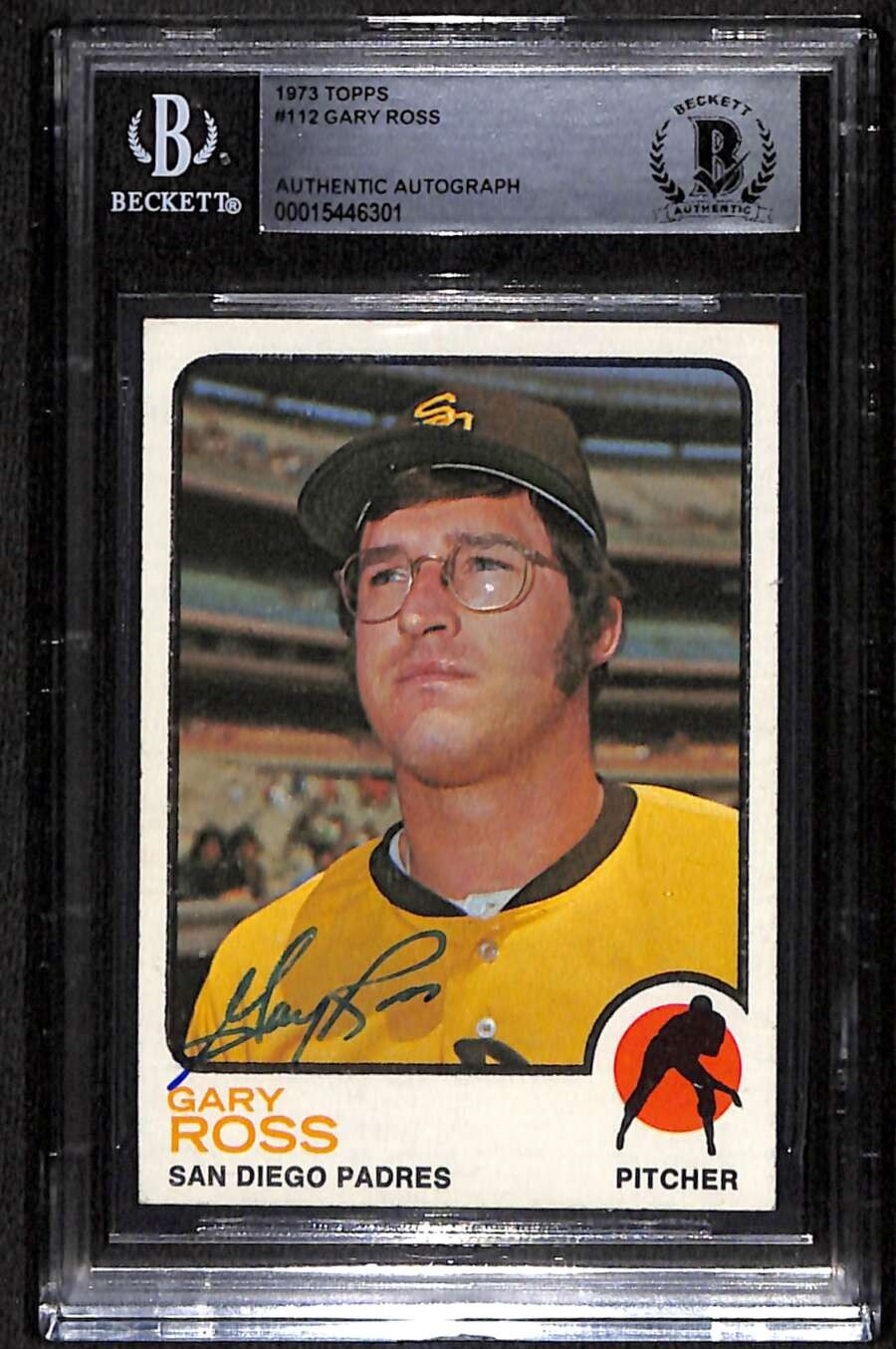 1973 Topps 112 Gary Ross  BGS Auto Autographed BAS Authentic C80579