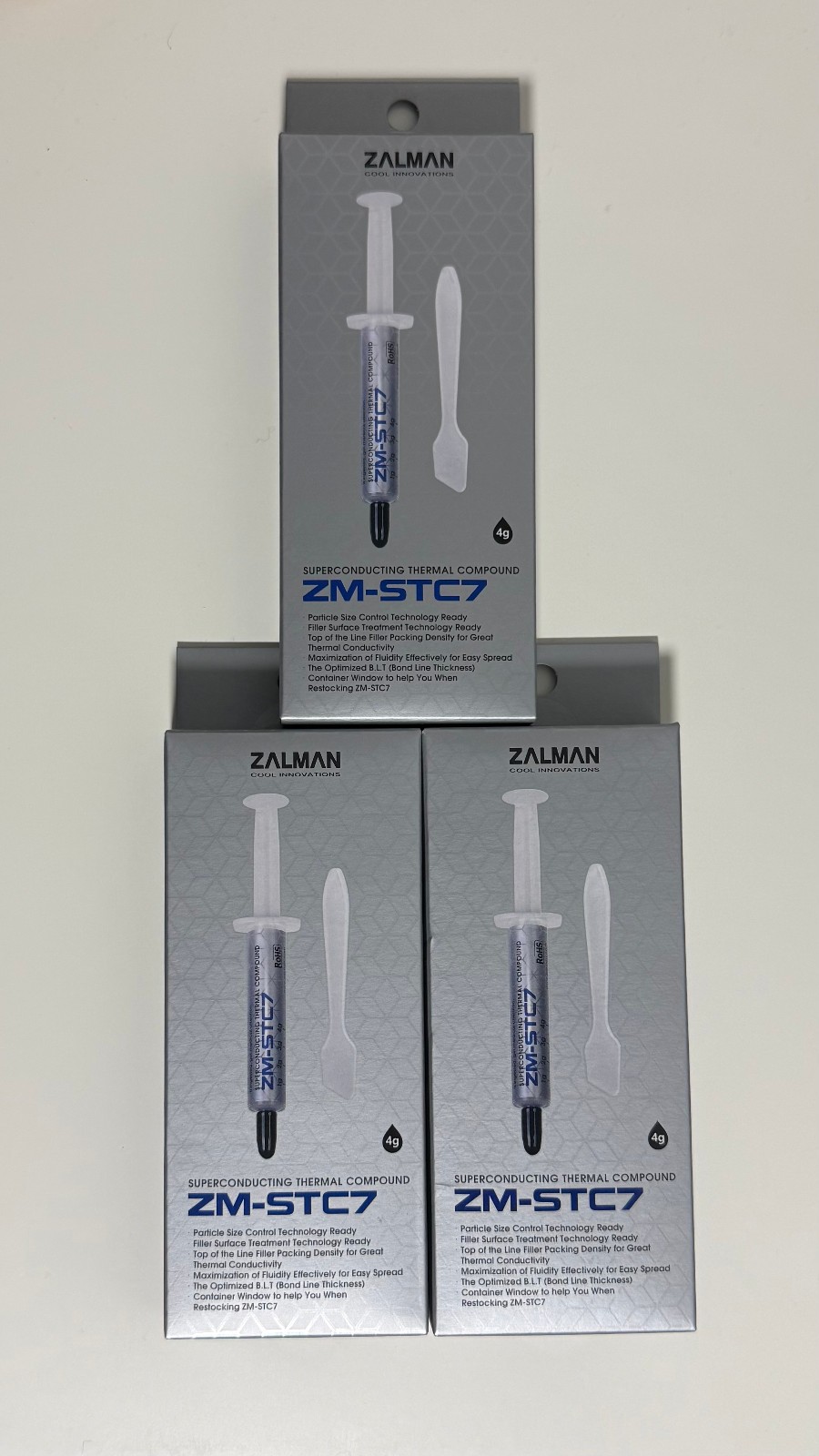 (3) LOT Zalman ZM-STC7 Thermal Paste 4g Superconducting Paste CPU Thermal Grease
