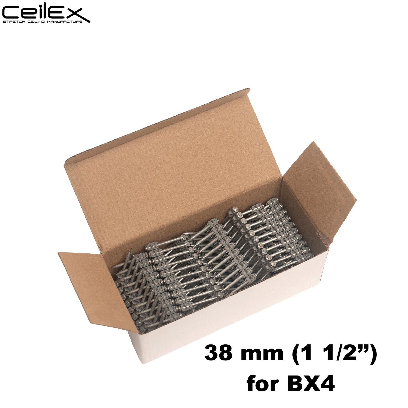 500x Collated Concrete Nails 38mm 1-1/2" Hilti BX4 BX-4 X-P Cordless Nailer
