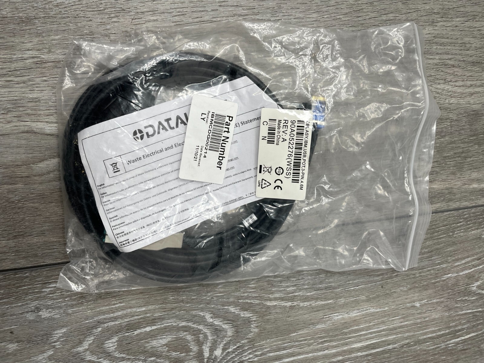 Datalogic 90A052276(WSS) Cable Assembly IBM USB POT 3-PIN 4.6M