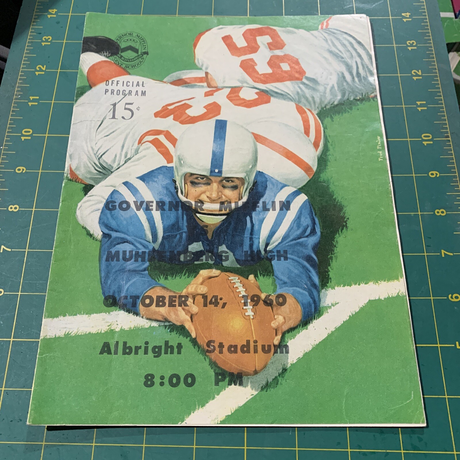 Vtg Pennsylvania High School Football Program Gov. Mifflin Vs, Muhlenberg  1960
