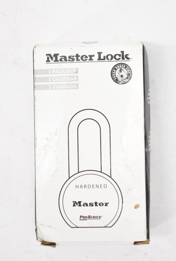 Master Lock Less Cylinder Padlock 6230LHWO w 1-7/8" Shackle Laminated Steel