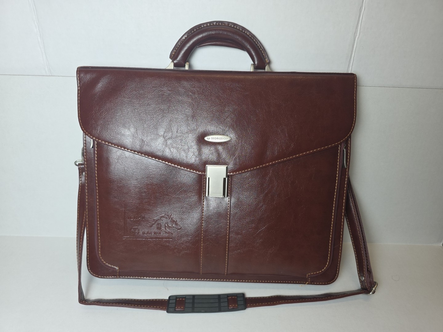 Horizon Brown Leather Executive Bag with Shoulder Strap( icrav Dubai 2018)