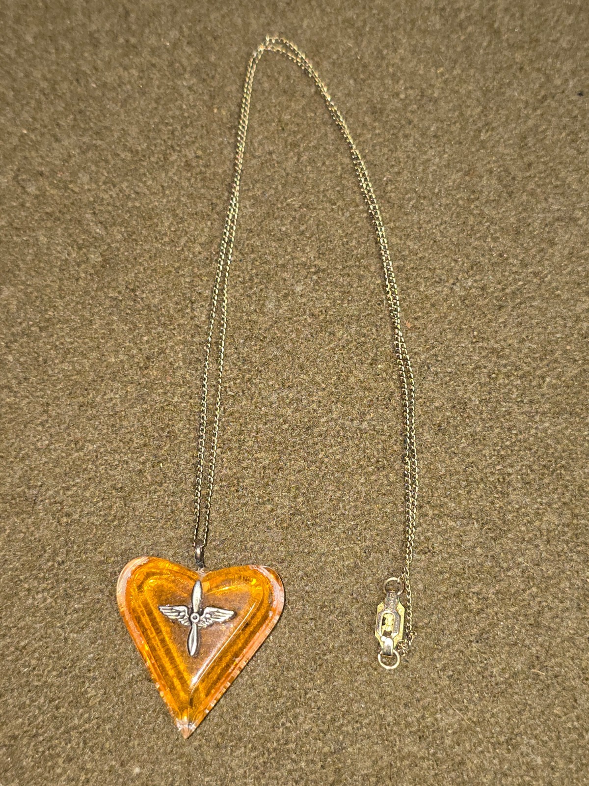 WWII USAAF Sweetheart Necklace and Charm