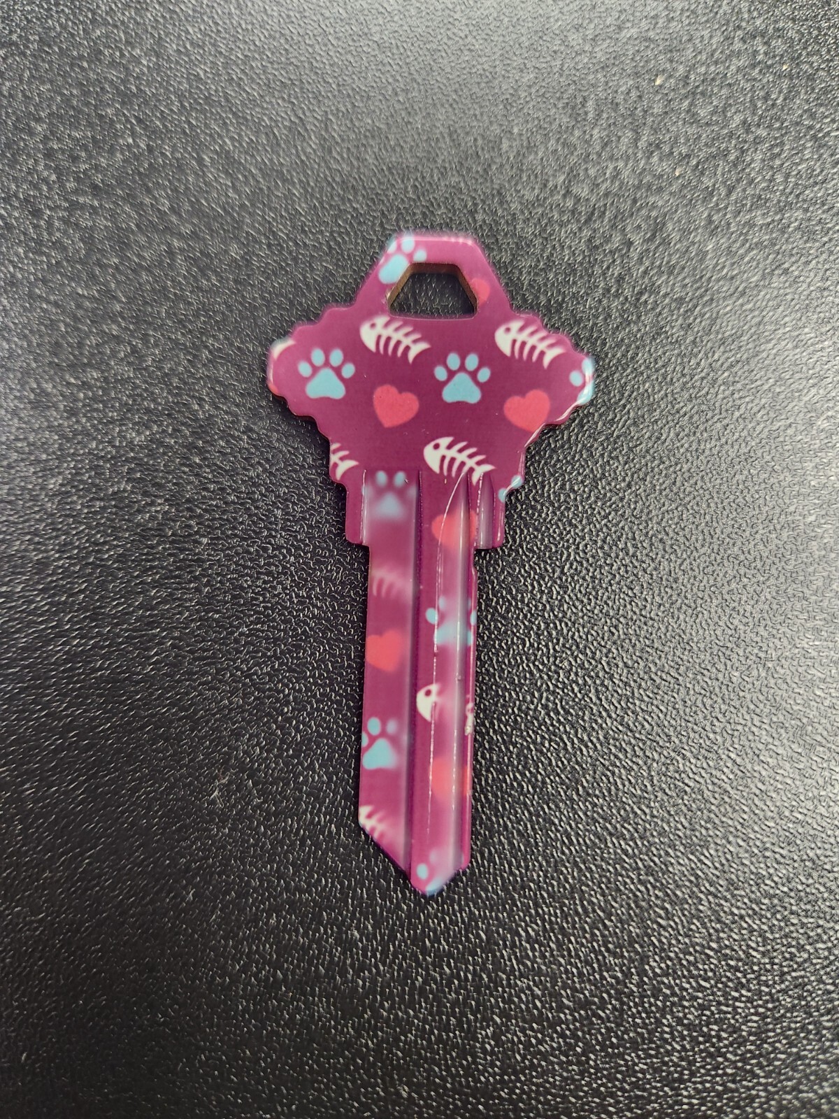 SILVER TABBY CAT PRINTED SCHLAGE SC1 KEYBLANK - READ DETAILS BELOW