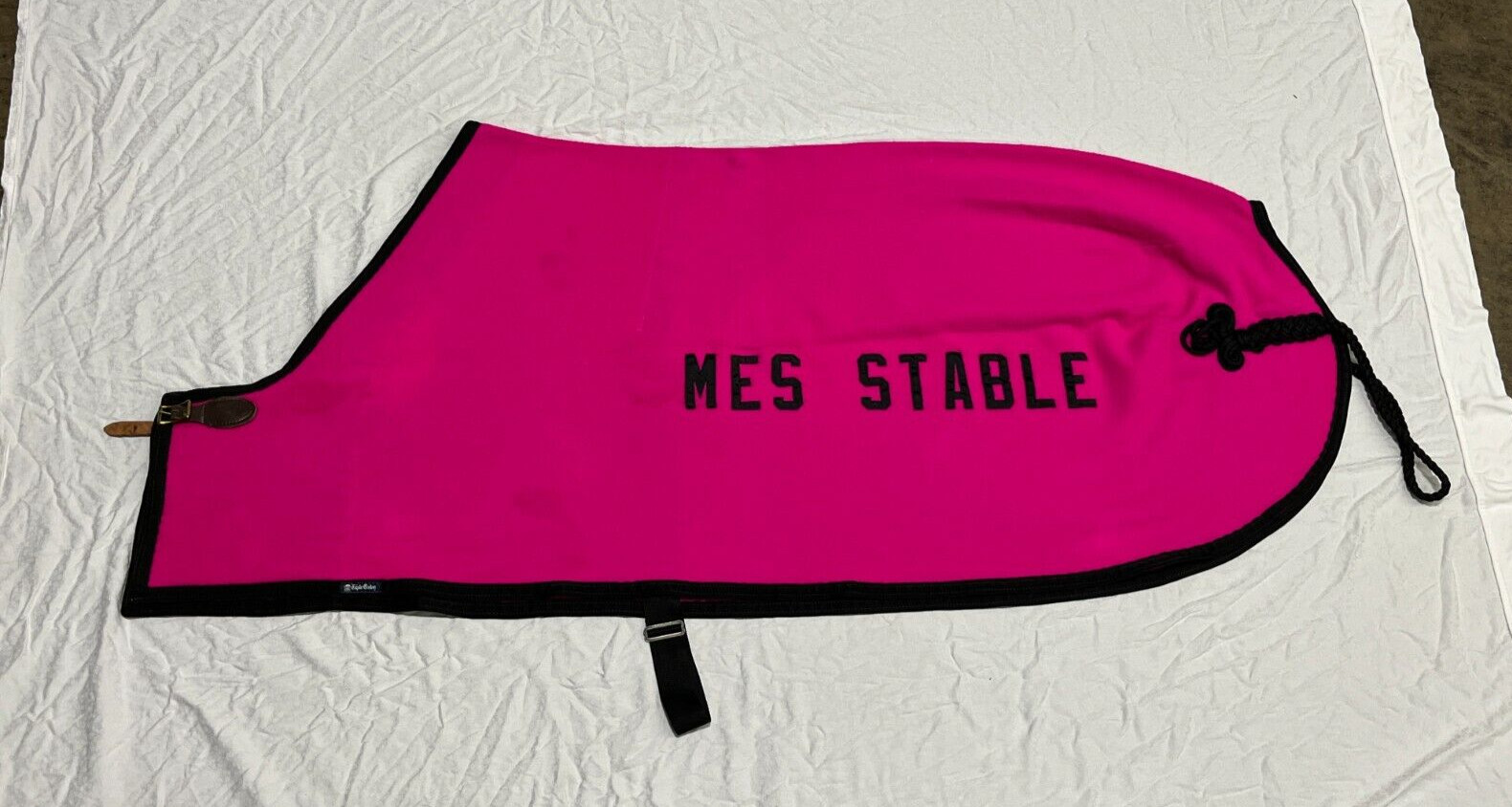 Triple Crown Pink Heavy Wool Stable Dress Blanket w/Leather Buckle & Mono (307)