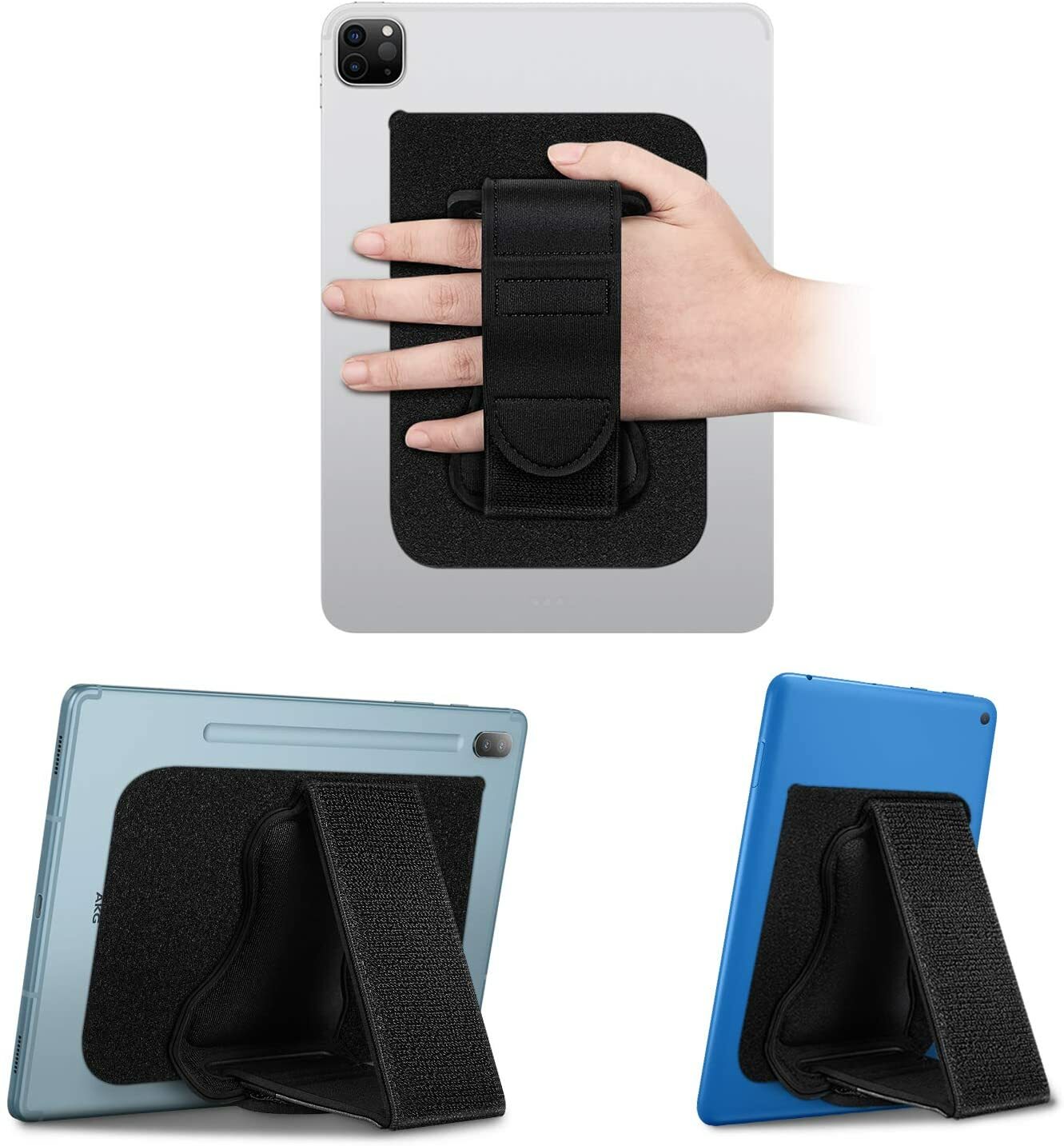Universal Padded Hand Grip Strap Holder Adjustable Stand All 7-10" Tablets