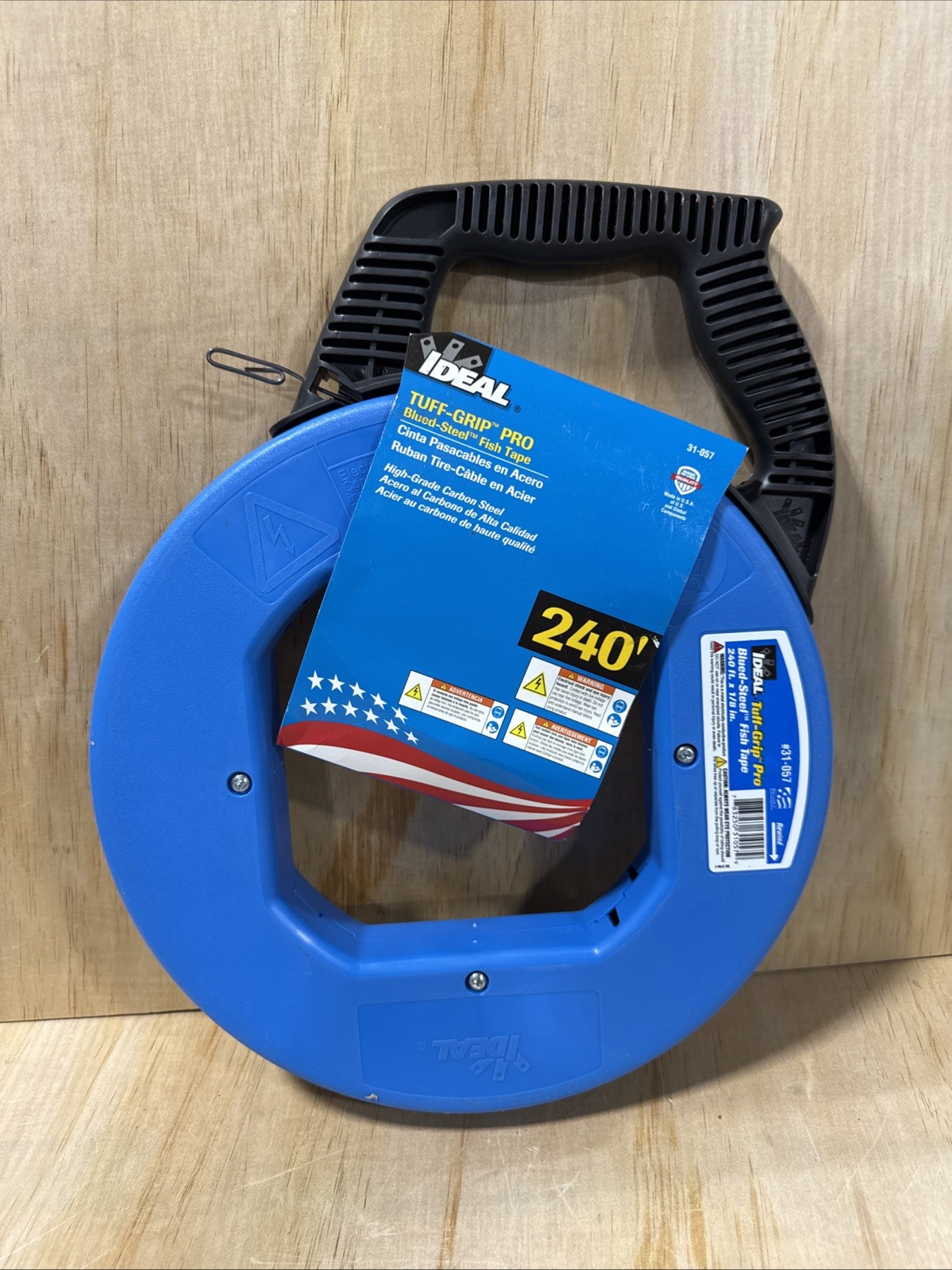 Ideal Tuff-Grip Steel Fish Tape 240’ Long x 1/8” Wide x .060”  31-057 NEW