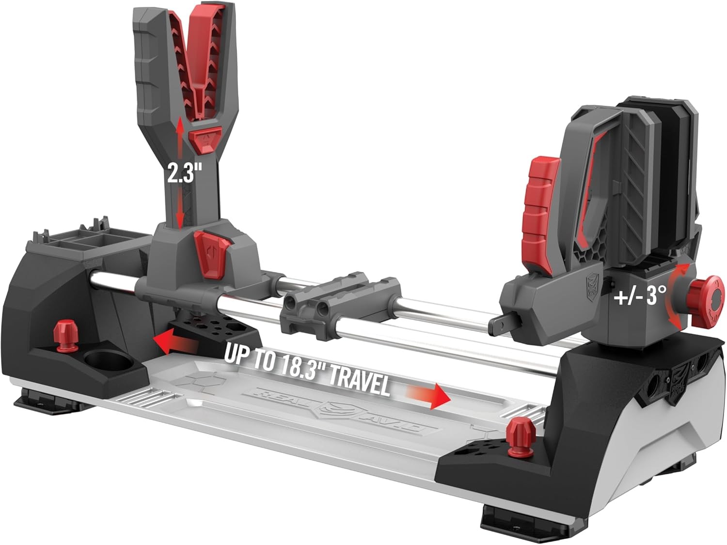 Gun Workstation Up to 18.3" of Travel One-Hand Quick Adjustable Clamping