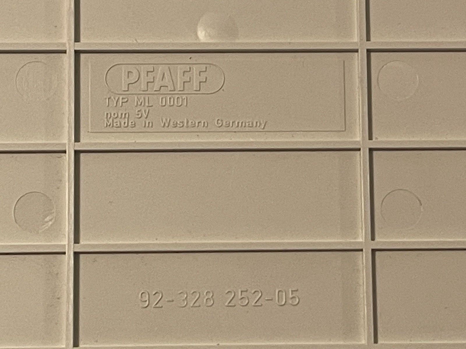 Vintage PFAFF Creative Designer ML 0001 Programming Pad West Germany