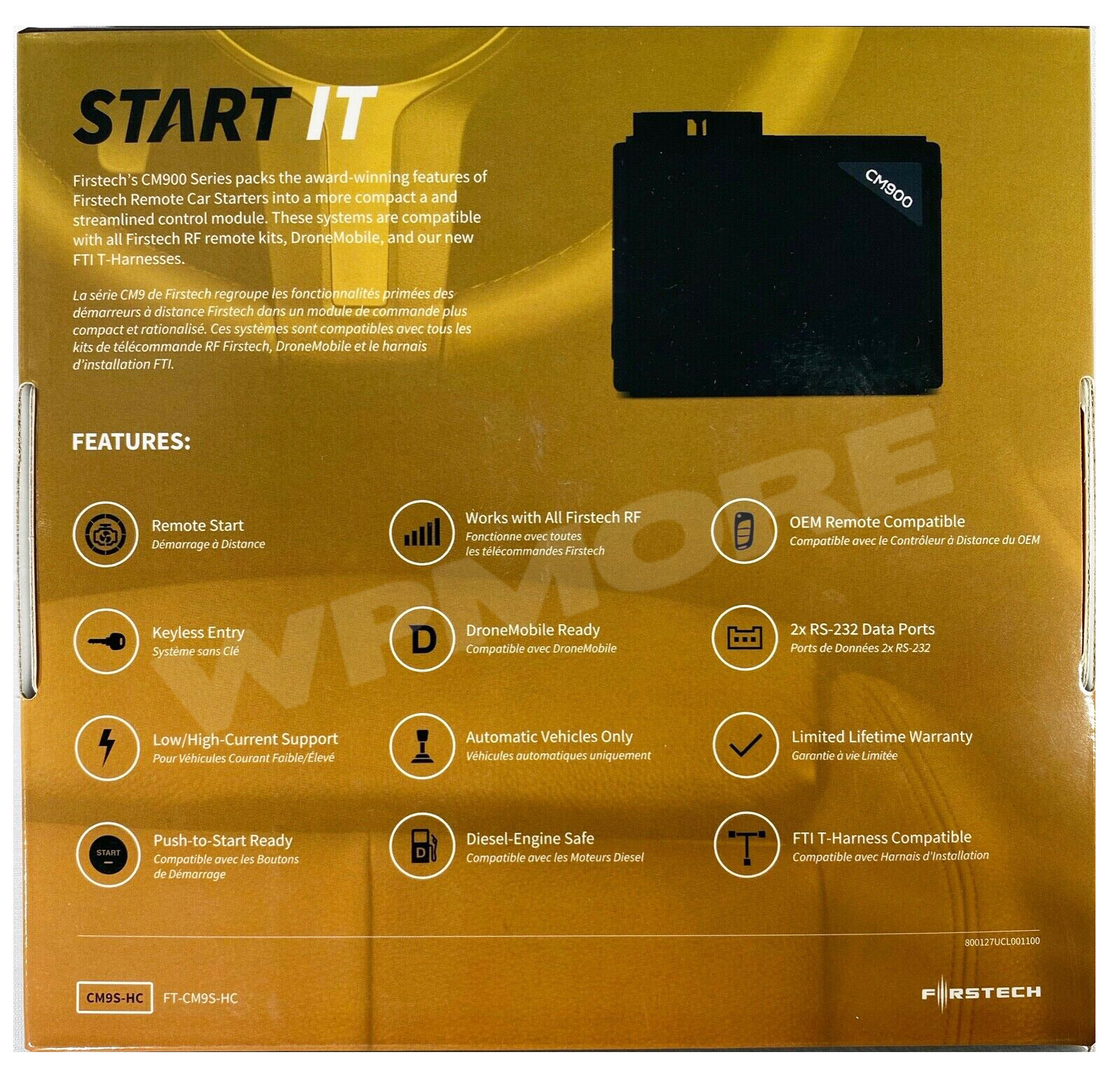 Compustar Firstech FT-CM9S-HC Universal High Current Remote Start IT Controller