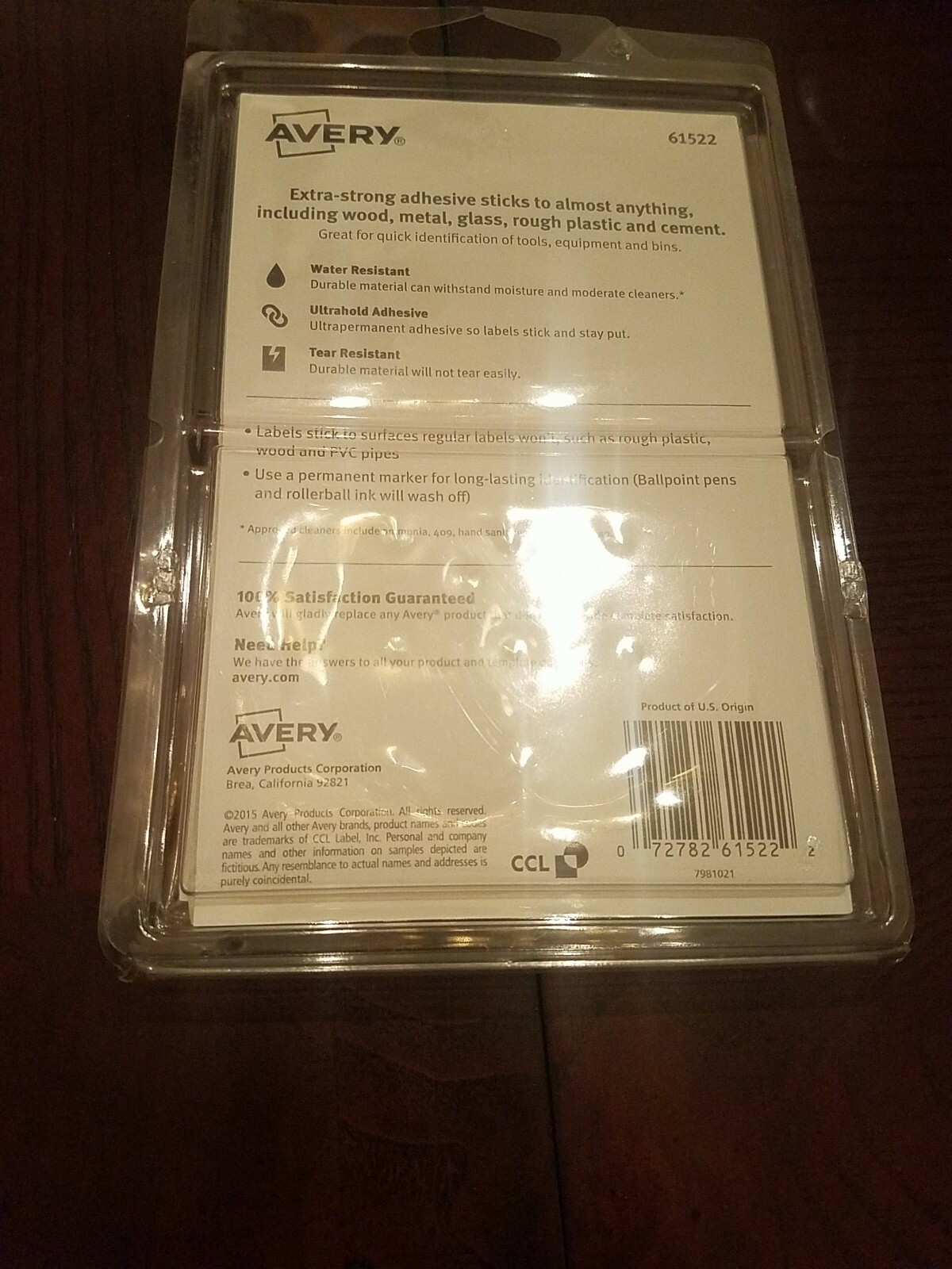 Avery Duable Multi-Surface ID Labels 1 1/4" X 3 1/2