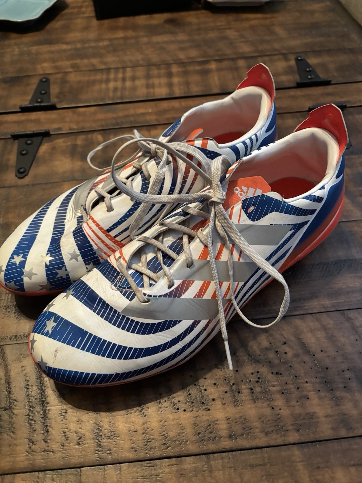 Adidas GameMode GY5553 Soccer Cleats White Blue Orange Men’s 8