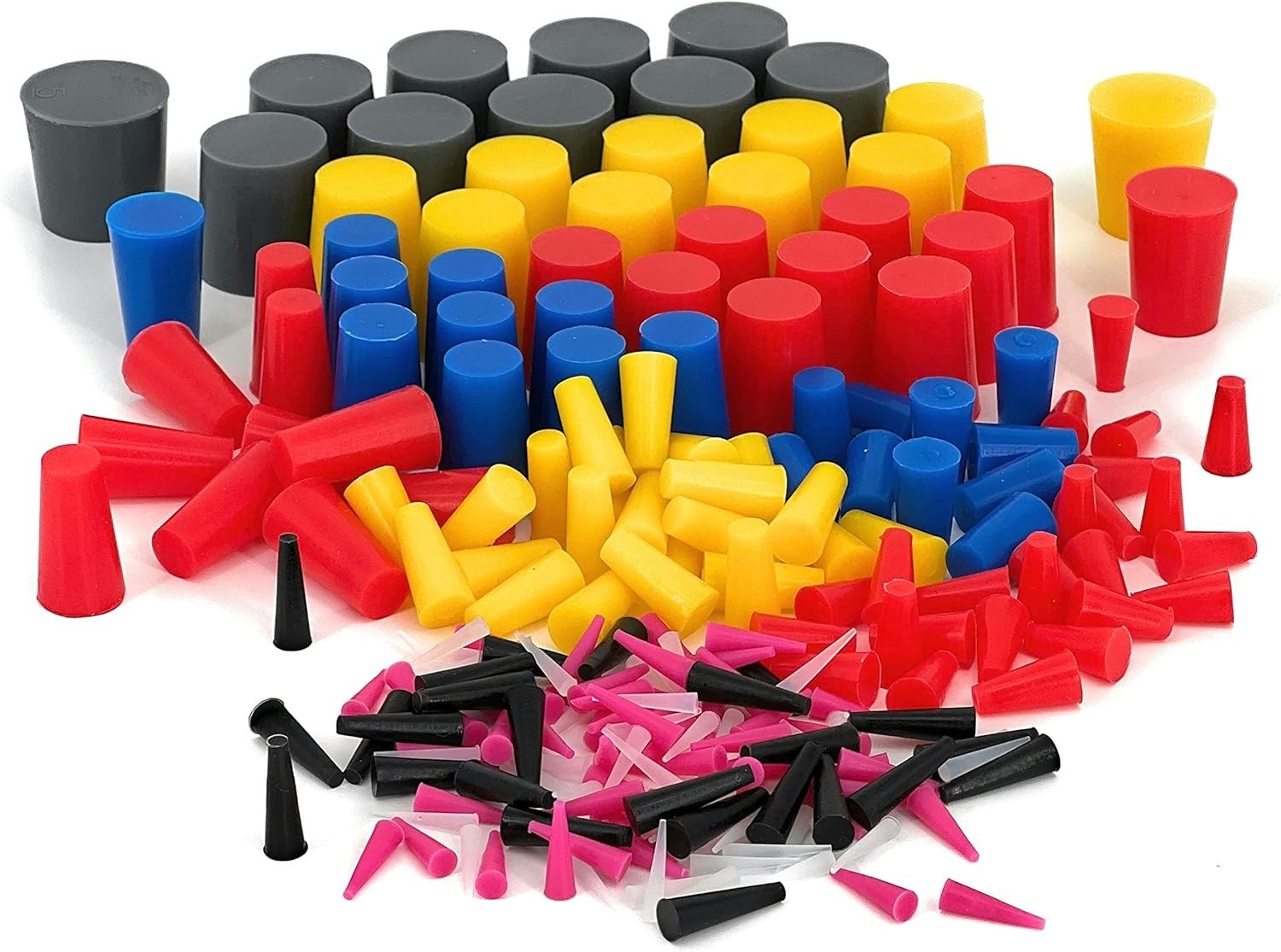 High Temp Masking Supply 235 Piece Silicone Rubber Plug Set - Sizes 1/32" to 1"