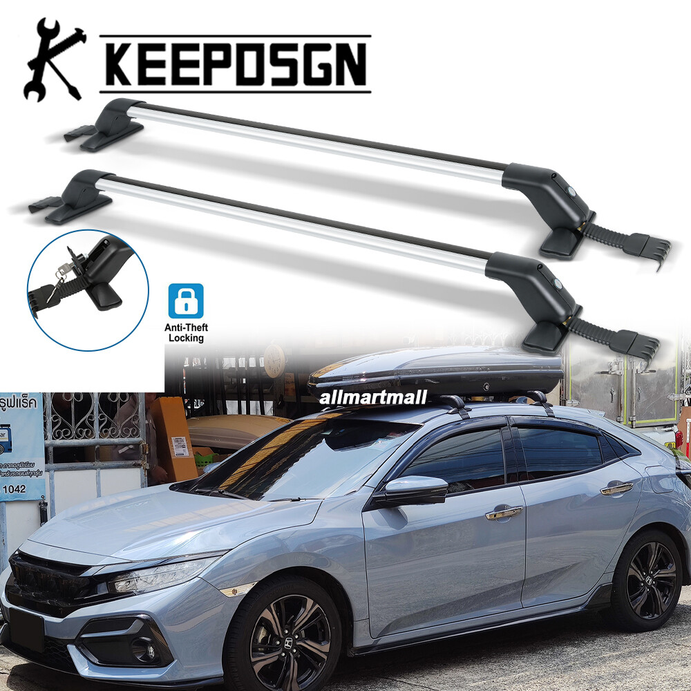 for Honda Civic Top Roof Racks Cross Bars Cargo Carrier Luggage Aluminum Lock