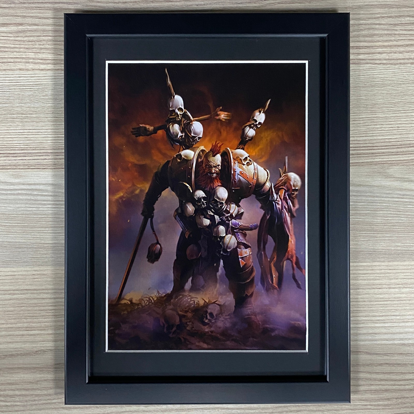 WULFRIK THE WANDERER FRAMED ART CHAOS LORD WARHAMMER 40,000 40K