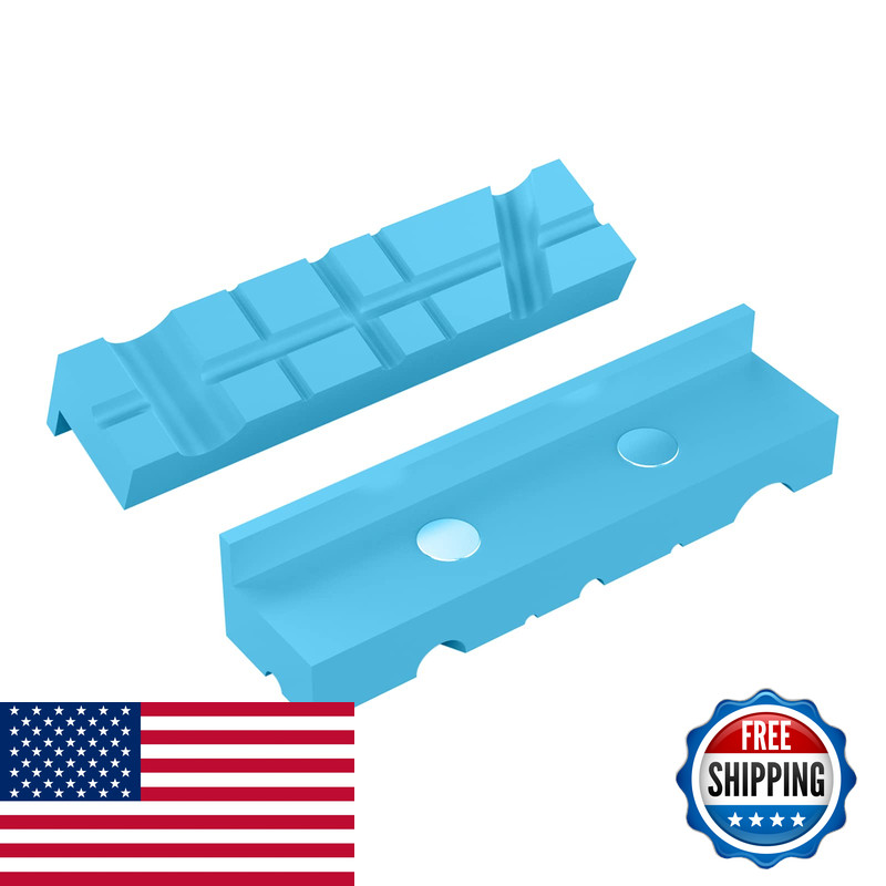 Housolution 4 Inch Magnetic Vise Jaw Pads Covers 1 Pair Retention Vice Jaw Pads