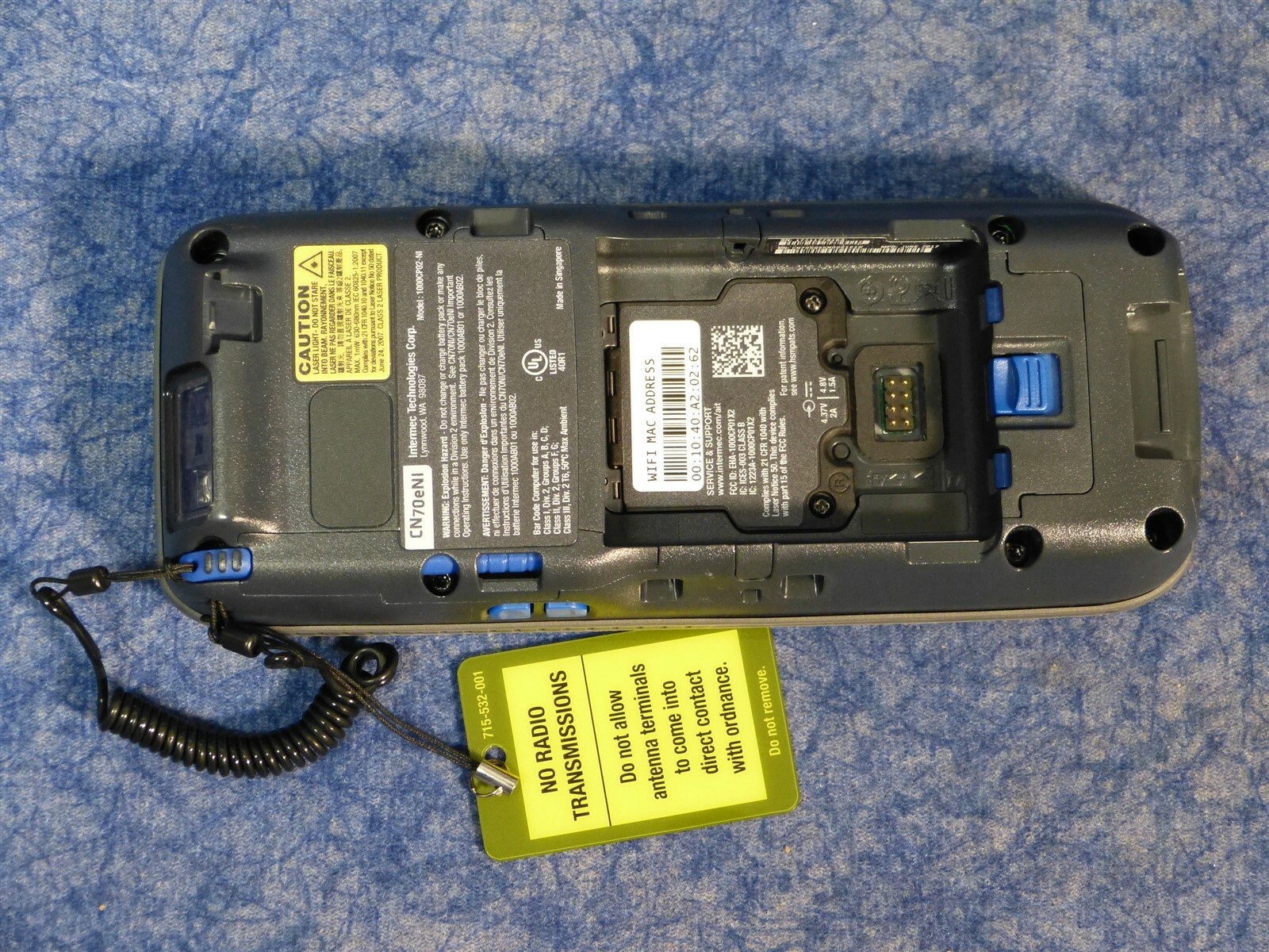 INTERMEC CN70ENI CN70GQ6KN00GG1E10 Mobile Barcode Scanner Computer w Card Reader