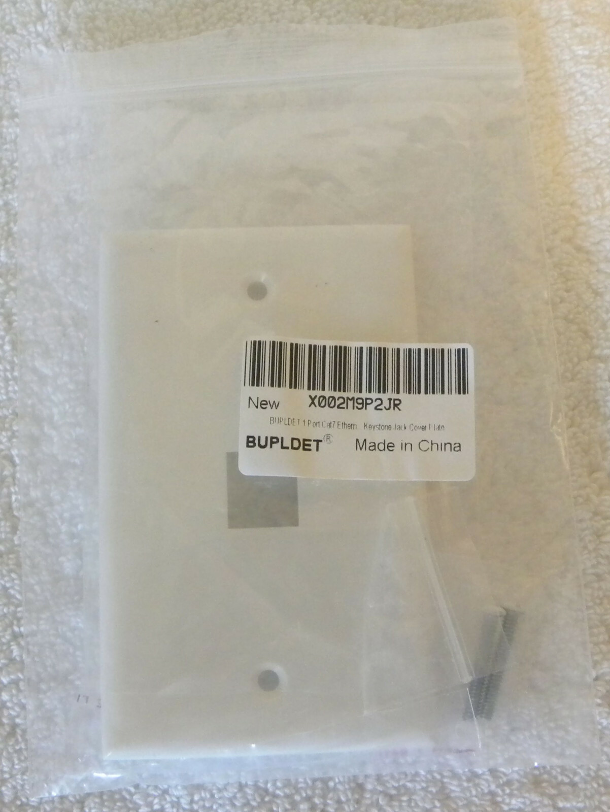 BUPLDET 1 Port Cat5,6,7 Ethernet Cable Wall Plate - Single Gang 8P8C FREE SHIP!!