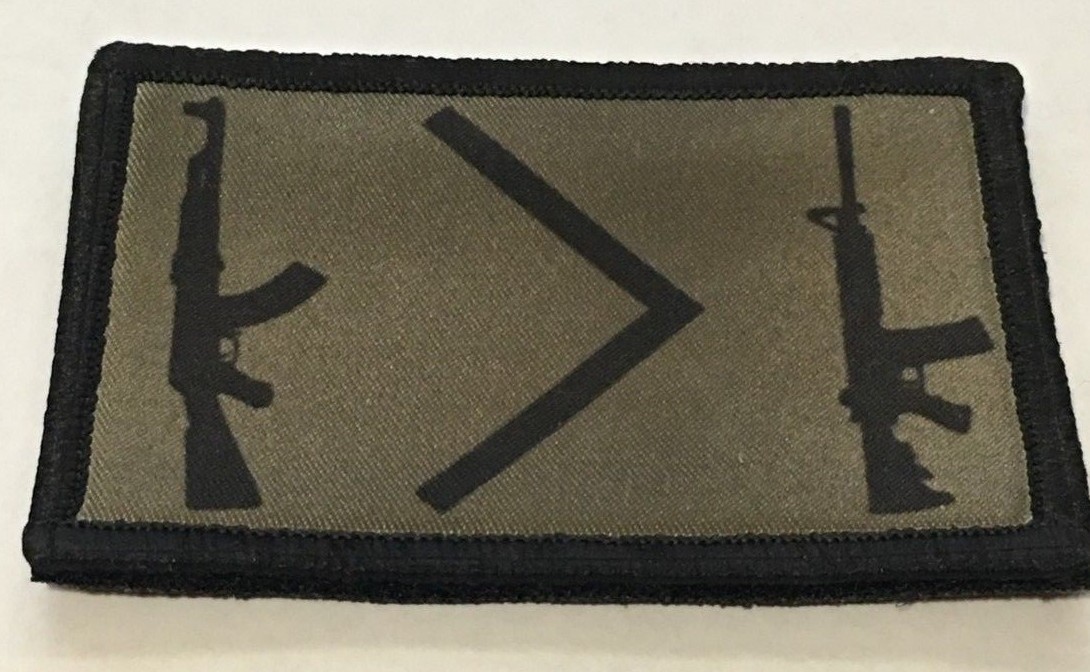 AK AR Morale Patch Military Tactical Army Flag