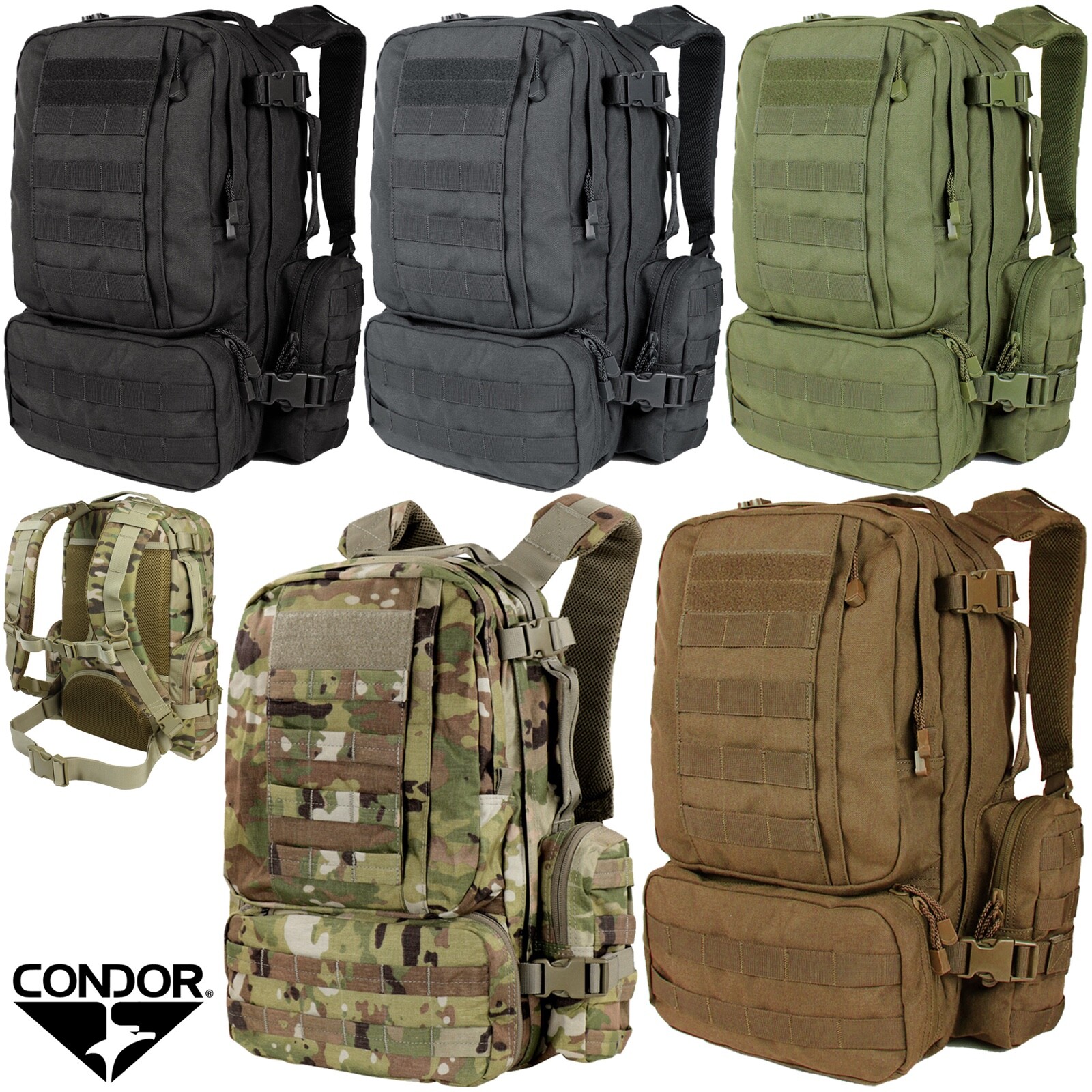 Condor 169 Convoy Outdoor Tactical Modular Hiking Hunting Laptop Backpack Pack