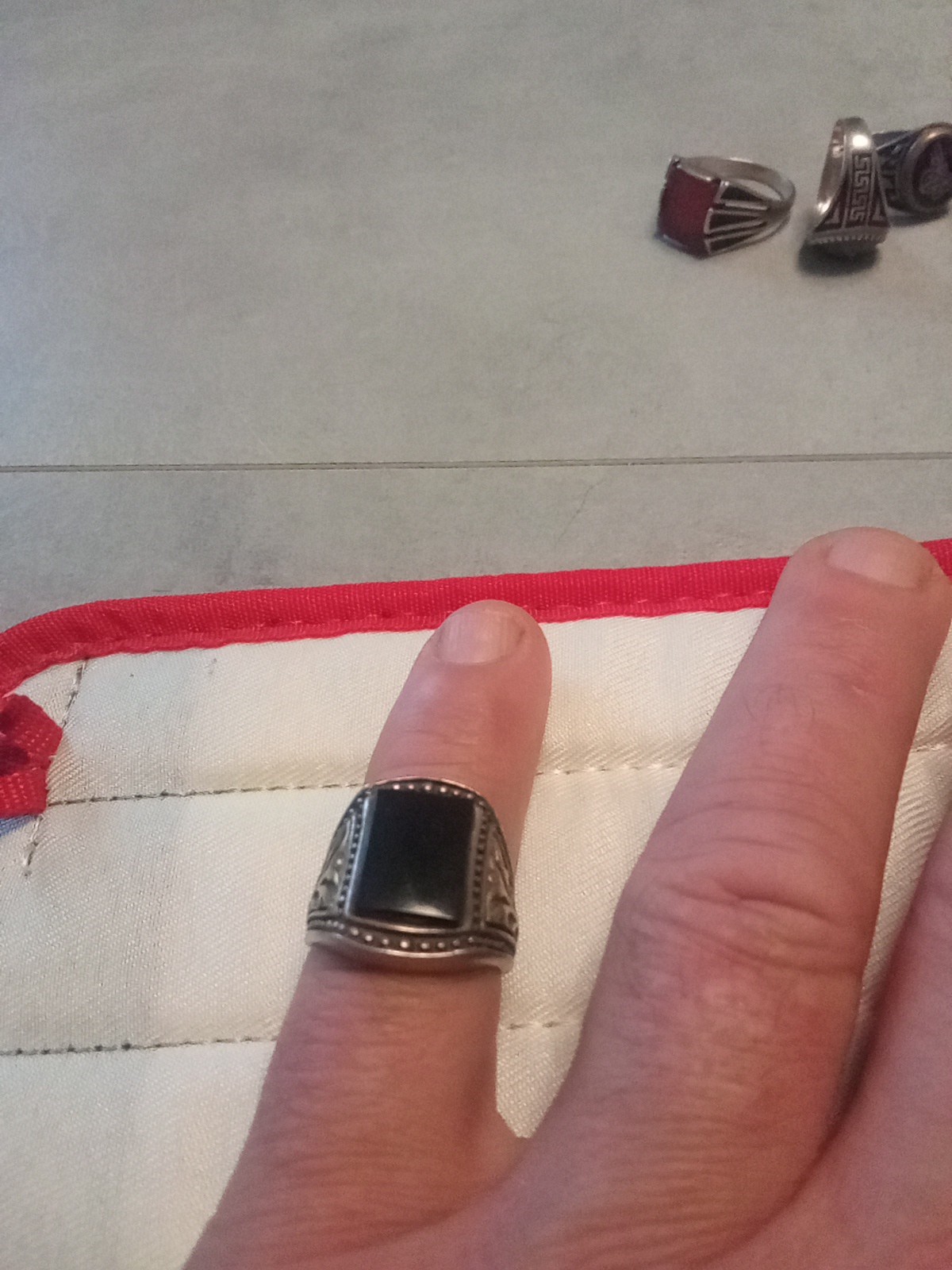 Men's 925 Onyx Silver Ring