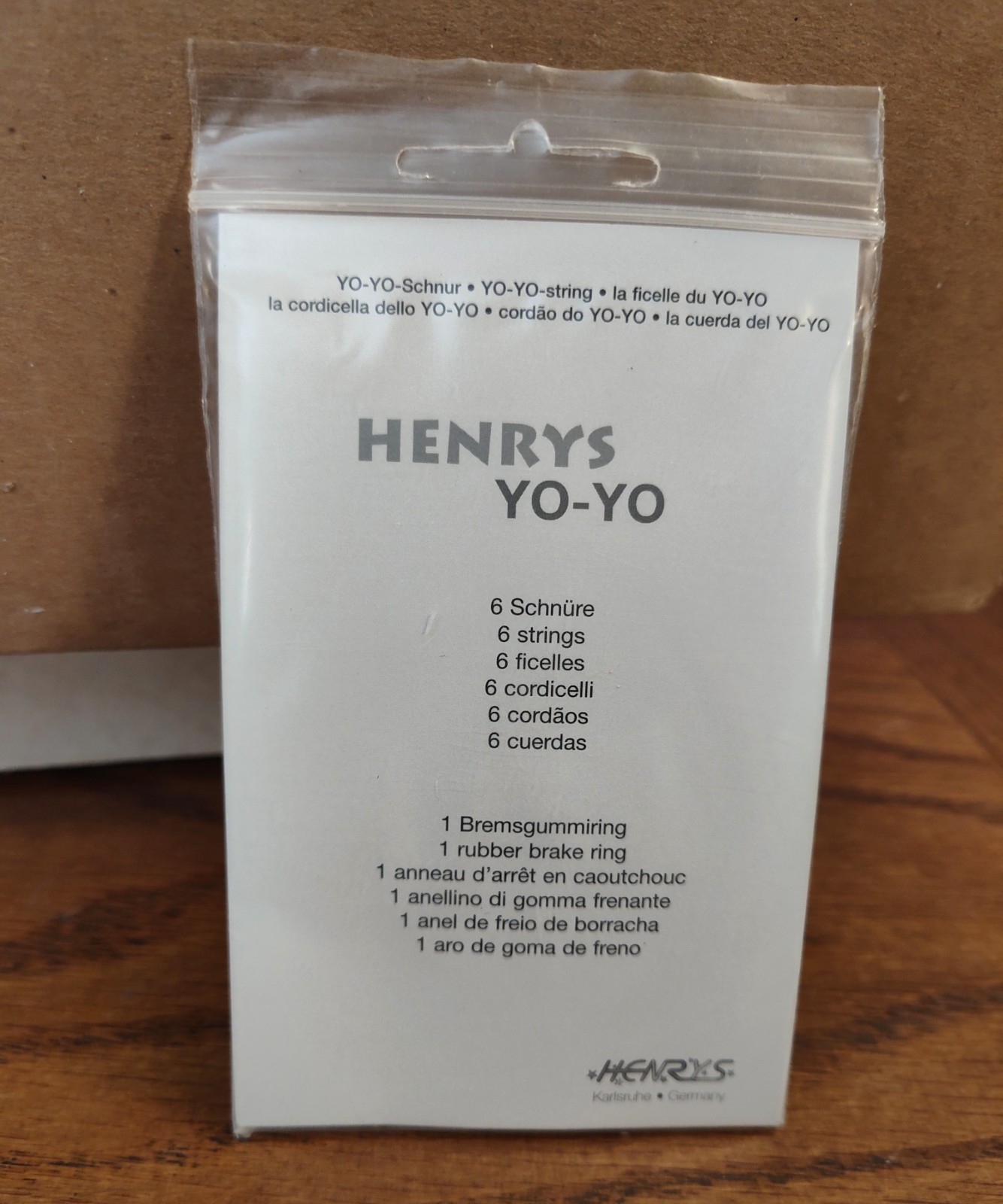 Vintage Henrys Yo-Yo Replacement Parts Pack w/Strings, Rubber Brake Ring Germany
