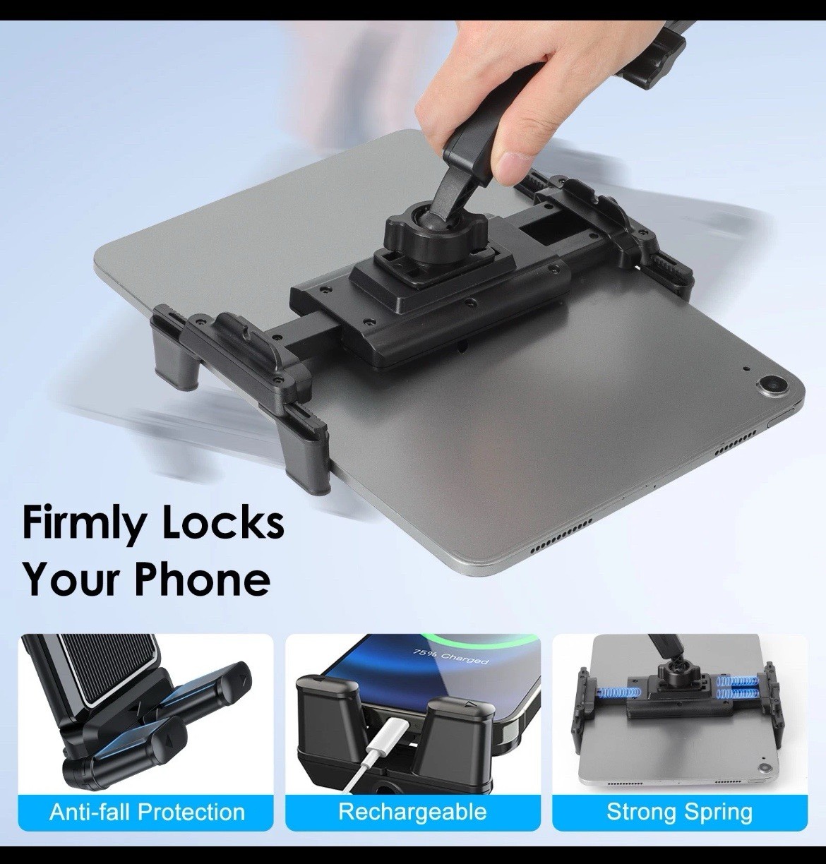 Tablet Mount Dashboard Windshield Holder For Tablet iPad With Vent Clip Mount