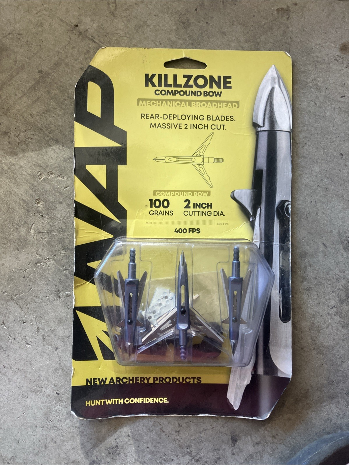 NAP Killzone Compound Bow Mechanical Broadhead 100 Grain 3-pack