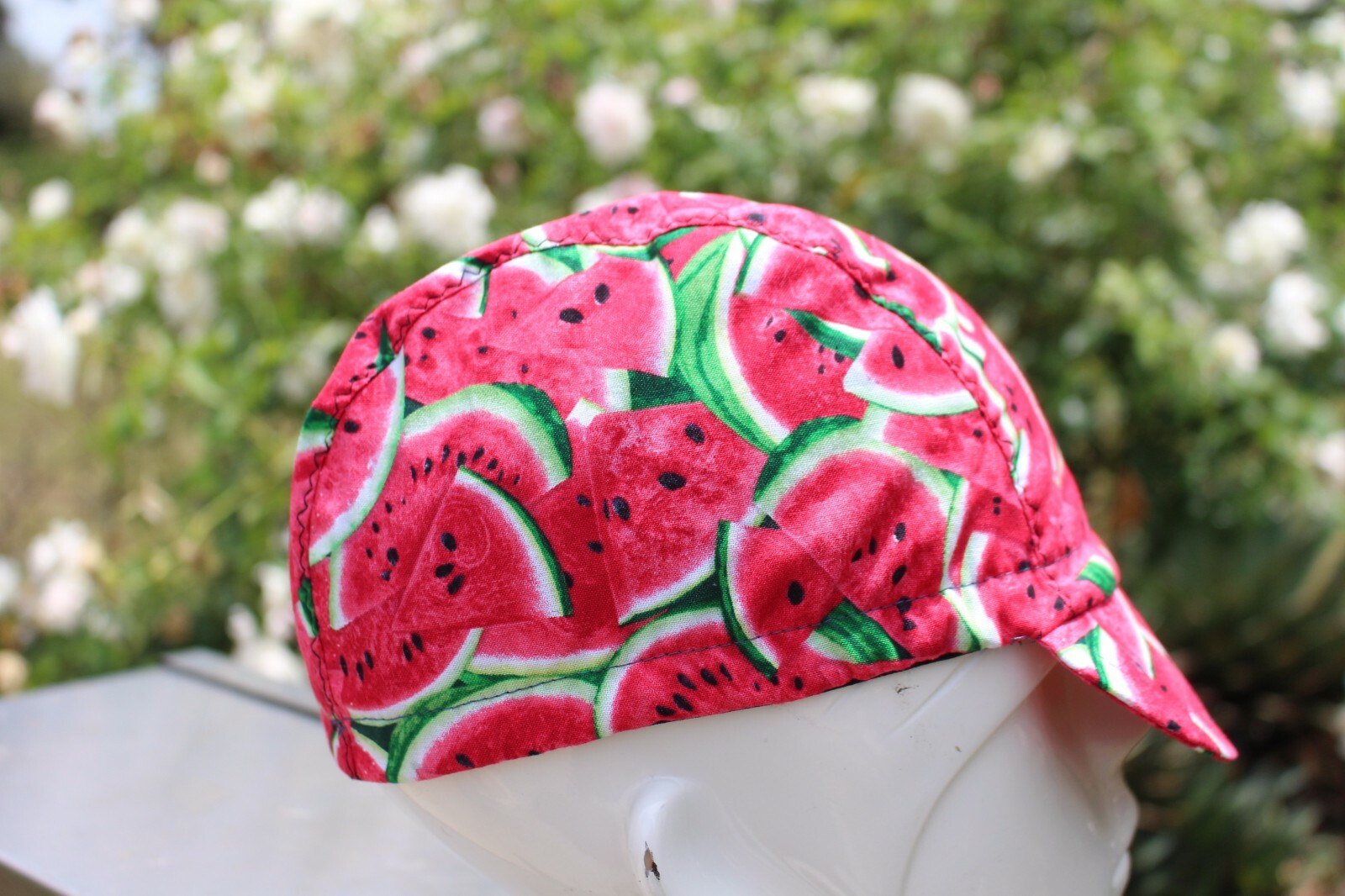 CYCLING CAP 100% COTTON SANDIA HUUU  HANDMADE IN USA, NO FROM CHINA   S M L
