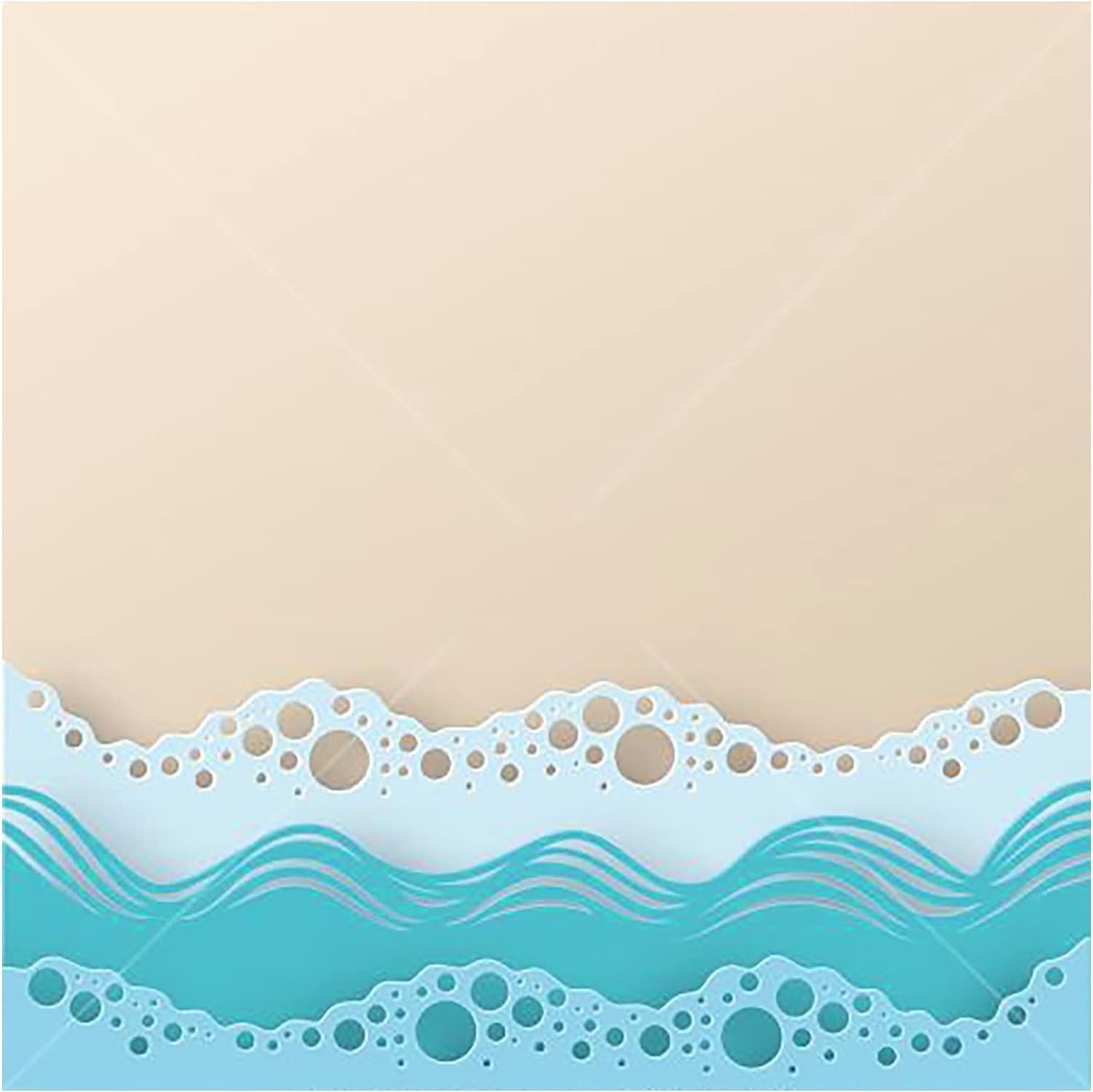 Ocean Beach Wave Metal Cutting Dies Special Summer 4.7 x 3.9 inches, silver