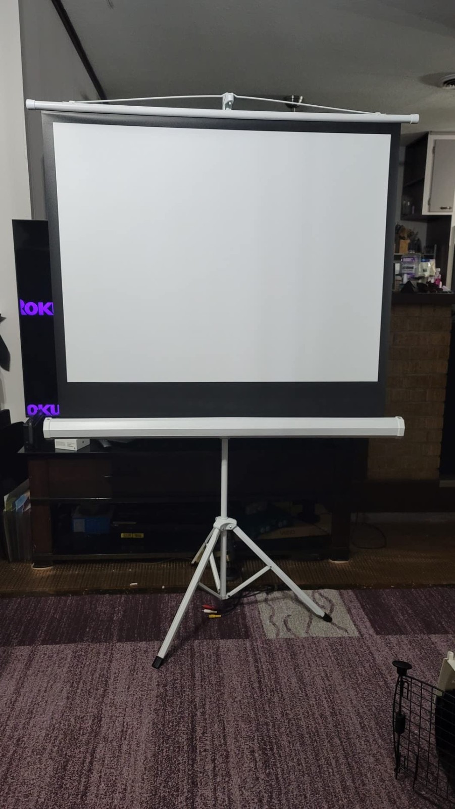 Pyle 50 Inch Portable Projector Screen with Tripod Stand,4:3, Indoor/Outdoor use