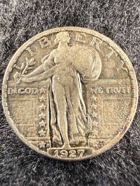 1927-D Standing Liberty Quarter 25C - 90% Silver GREAT DETAILS! BETTER DATE!